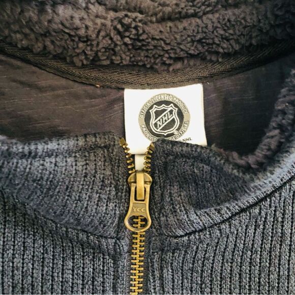 Detroit Red Wings NHL Hockey 1/4 Zip Long Sleeve Gray Thermal Sweater Mens XL - Picture 4 of 10